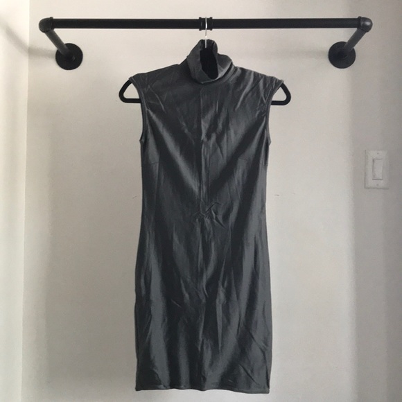 ACNE Silver Spandex Minidress - Picture 1 of 9